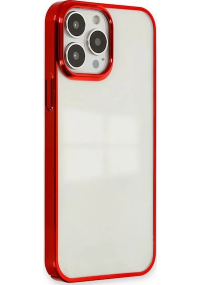 Newface Apple İphone 13 Pro Max Kılıf Element Silikon - Kırmızı