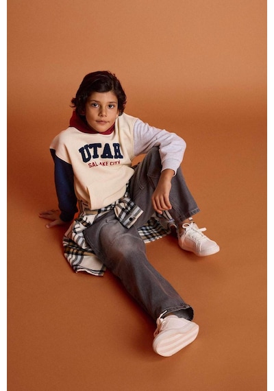 Defacto Erkek Çocuk Oversize Geniş Kalıp Kapüşonlu Baskılı İçi Yumuşak Tüylü Sweatshirt G5561a825cwer233 Ekru-er233