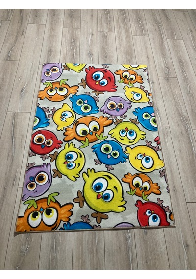 Çocuk Halısı Kaymaz Tabanlı Kısa Tüylü 100x150 Ebatlı Halı+3 Mm M