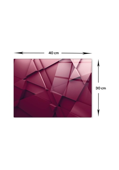 Tr Asil Bordo Cam Kesme Tahtası 30cm X 40cm Genel