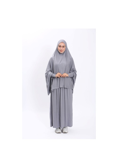 Zahranur Asya Model Namaz Elbisesi -gri Gri