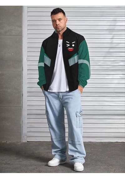 Tarzyeri Unisex Uzun Kollu Paraşüt Kumaş Rüzgarlik - Siyah 001