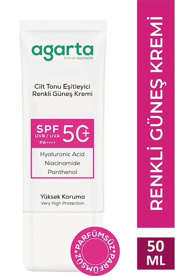 Agarta Cilt Tonu Eşitleyici Kapatıcı Etkili Güneş Kremi 50 Ml