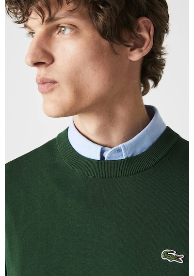 Lacoste Men's Regular Fit Crew Neck Dark Green Bisiklet Yaka Organik Pamuk Kazak Koyu Yeşil Lacoste Men's Regular Fit Crew Neck Dark Green Bisiklet Yaka Organik Pamuk Kazak Koyu Yeşil