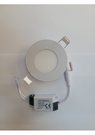 Seldur 3 Watt Ultra Slim Led Panel Beyaz Kasa Beyaz Işık 1 Adet
