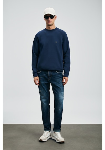 Lufian Erkek Edgar Spor Slim Fit Jean Pantolon 112200229 Mavi Mavi