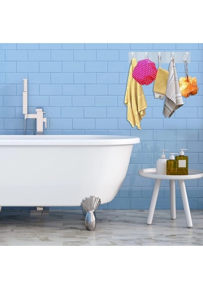Banyo Mutfak Düzenleyici Güçlü Kendinden Yapışkanlı Duvar Askısı Pratik Askılık Şeffaf 4 Renk