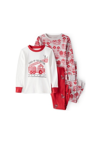Erkek Bebek Kırmızı Pijama Set Kırmızı