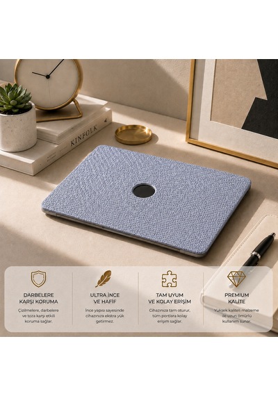 Macbook Air 13.6 Kılıf M2-m5 A2681 A3113 A3240 A3449 Sert Hard Case Açık Mavi