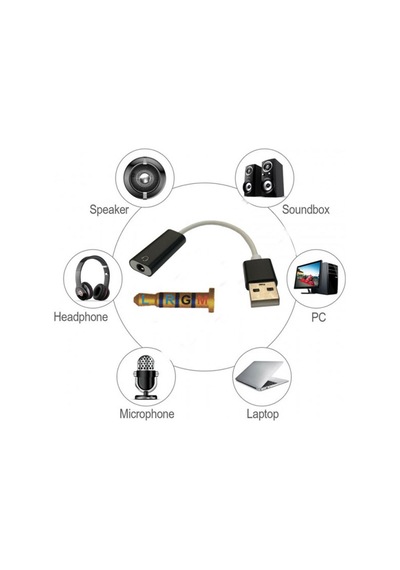 Usb Harici Ses Kartı 7.1ch 3.5mm Mikrofonlu Kulaklık Tek Port Girişli