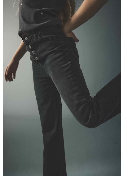 Defacto Geniş Paça Jean Pantolon Kız Çocuk G9585a826spnm40 Siyah-nm40