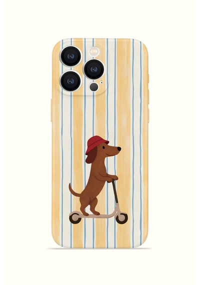Apple iPhone Uyumlu 16 Pro Vorian İnce Kamera Korumalı Mika Kılıf Dachshund Riviera Dachshund Riviera Mika