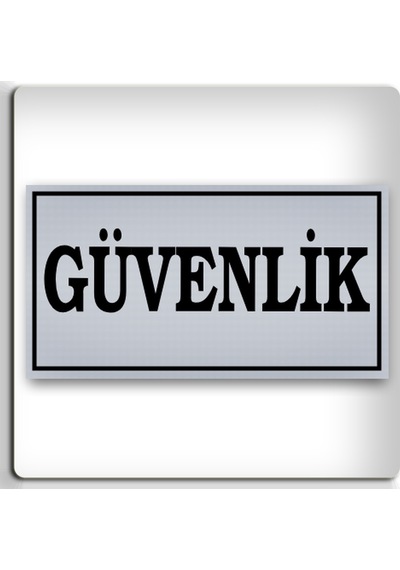 Güvenlik - Yönlendirme Levhası - Kendinden Yapışkanlı Metalik Gümüş Gri Tabela 8x15 Cm