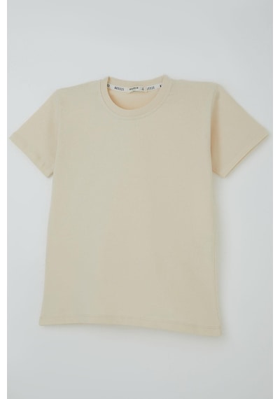 Breeze Erkek Çocuk Tişört Basic 9-14 Yaş, Krem