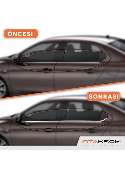 Peugeot 301 Krom Cam Çıtası 6 Parça Paslanmazçelik 2012 Ve Üzeri
