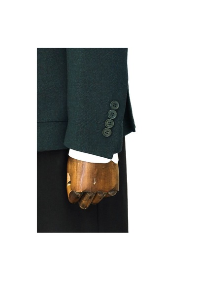 Wessi Kendinden Desenli Slim Fit Sivri Yaka Yeşil Erkek Ceket 001