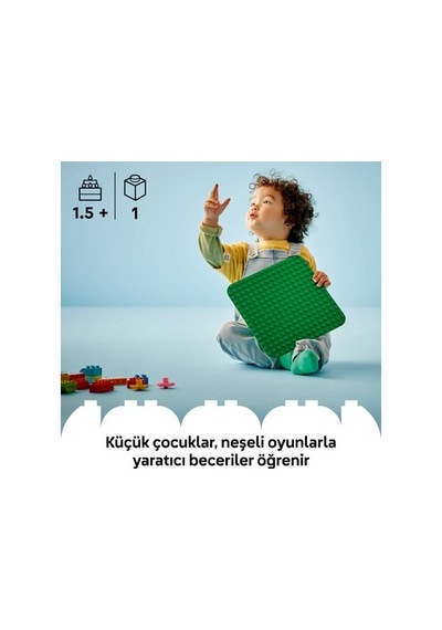 Yeşil Yapım Plakası, 18 Ay Ve Üzeri Küçük Çocuklar İçin Eğitici Set