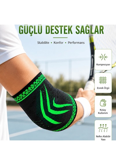 Kompresyonlu Dirseklik Spor Dirsek Destekliği Fitness Tenis Basketbol Voleybol İçin