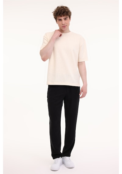 Lee Relaxed Fit Dokulu Kum Beyaz Erkek Kısa Kol T-shirt 000000000102265460 Beyaz