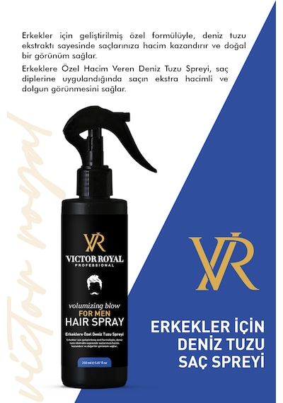 Victor Royal Erkeklere Özel Deniz Tuzu Spreyi 250 Ml