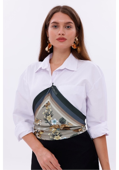 Zarif Yasemin Model Fular Bandana Şal Estascarf 70x70 Cm Renkli