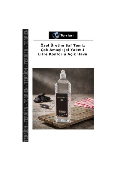 Özel Üretim Saf Temiz Çok Amaçlı Jel Yakıt 1 Litre Konforlu Açık Hava
