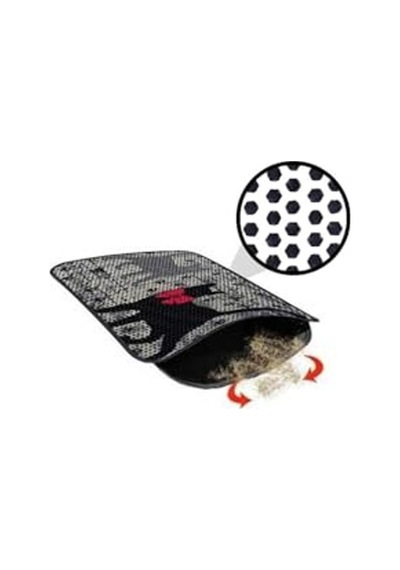 Gri Renkli Kedi Tuvalet Önü Elekli Paspas, 80x60 Cm Ölçülerinde 2li