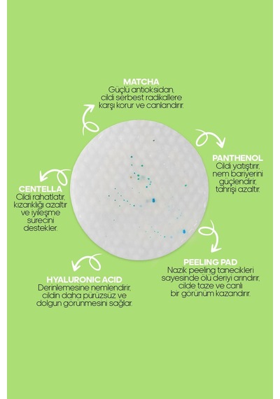 Wemara Matcha Zen Peelıng Tonıc 40 Lı Pad 100 Ml