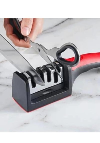 4 Aşamalı Profesyonel Bıçak Bileyici Kaymaz Tabanlı, Ergonomik Tutuş, Keskinleştirici Aparat
