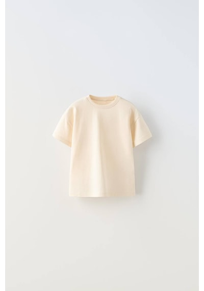 La Ciel Paris Çocuk Basic Oversize Tişört Krem