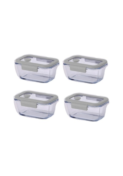 Neoflam Fika Glace Gri Vakumlu 4 Parça Saklama Kabı 460 Ml