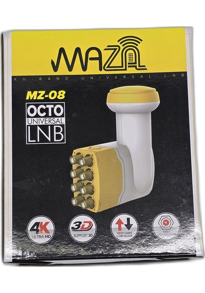 8 Li Lnb - 4k Ultra Hd Uyumlu Octo Universal Lnb - Konnektör Koruyucu Kapaklı