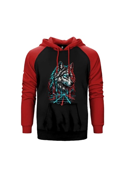 Neon Bozkurt Gri Renk Reglan Kol Sweatshirt / Hoodie