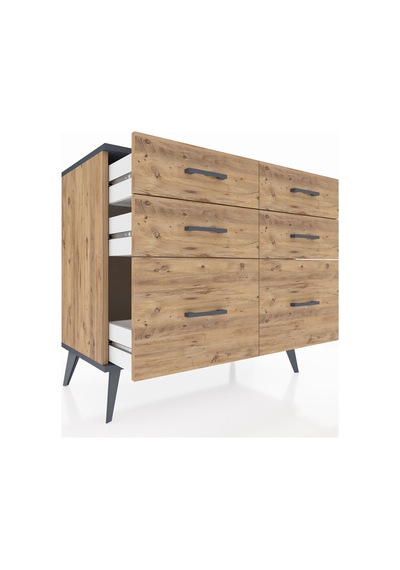 Hyperion Şifonyer 6 Çekmeceli 88x44x80 Çam-antrasit/çam Antrasit/çam Hyperion Şifonyer 6 Çekmeceli 88x44x80 Çam-antrasit/çam Antrasit/çam
