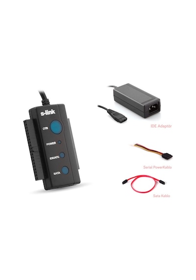 S-Link Sl-Sata35 Usb 2.0 To Sata + Ide Data Dönüştürücü Adaptör