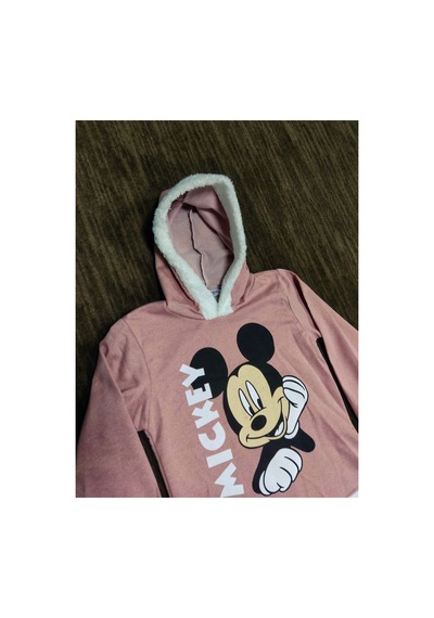 Çello Mello Gez Boy Kız Kapşonlu Sweatshirt Gül Kurusu Gül Kurusu