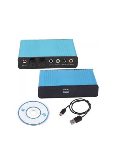 Tr Usb Type C 2.0 Harici Ses Kartı 6 Kanal 5.1 Usb Optik Harici Ses Kartı