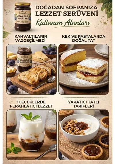 Şifakür Yaban Eriği Marmelatı Doğal Katkısız Şeker İlavesiz Kahvaltılık 850g