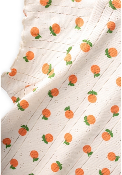 Cigit Desenli Pijama Takımı 1-8 Yaş Portakal Desen Turuncu