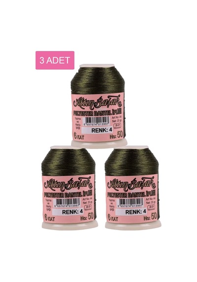 3 Adet Altınbaşak Oya Ve Dantel İpi 20 Gr - Royaleks - No: 004 Çok Renkli