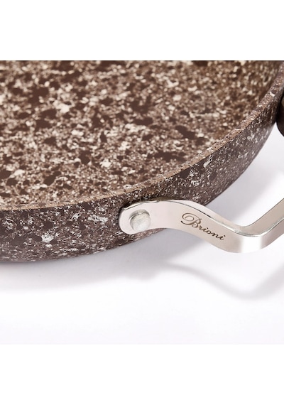 Stone-age Terra 24cm Çizilmez Yanmaz Yapışmaz İndüksiyonlu Sahan-7663 Kahverengi