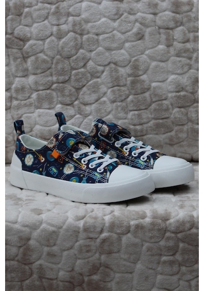 Vicco 346.p24y.141-11 Lee Saks Mavi Keten Sneaker Erkek Çocuk Ayakkabı 001