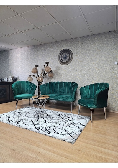 Zafir Papatya Çay Seti Koltuk Takımı Krom Sivriltme Ayak, Balkon, Salon, Ofis, Cafe Koltuk Takımı Yeşil Zafir Papatya Çay Seti Koltuk Takımı Krom Sivriltme Ayak, Balkon, Salon, Ofis, Cafe Koltuk Takımı Yeşil