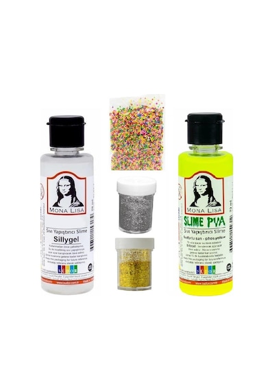 Slime Seti Fosforlu Sarı Renk 70 ML Renkli Slaym Südor Sılaym Set