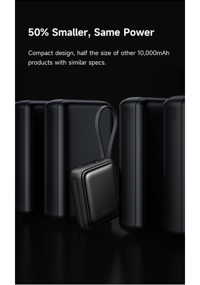 Mc-2550 10000mah 22.5w Dahili Kablolu Mini Powerbank