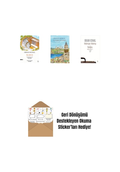 Üç Oyun + İstanbul İstanbul Ciltli + Müfettişler Müfettişi - Üçkâğıtçı 2 Kitap Bir Arada + Okuma Sticker'ları