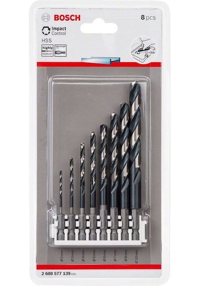 Bosch Impact Hss 8'Li Set Click 1/4" Altıgen Matkap Ucu 260857713