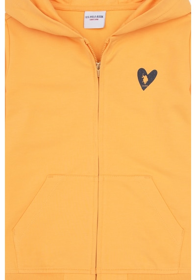 U.S. Polo Assn. Kız Çocuk Mango Kapüşonlu Fermuarlı Sweatshirt 50316873-VR244