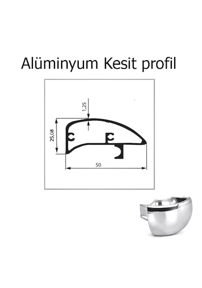 Ayrıntıshop Süper Lüks Duşakabin Plastik Köşe Takozu Krom