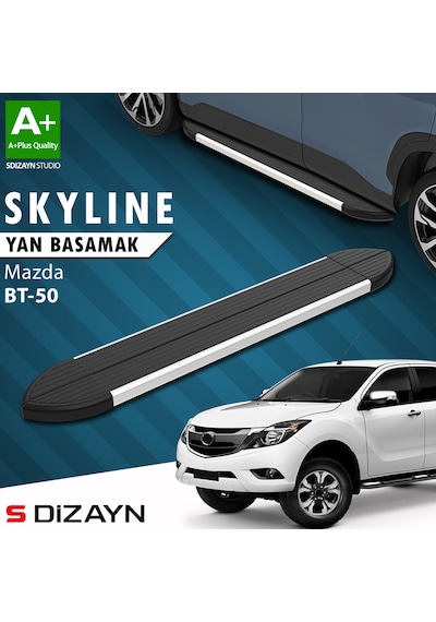 S-dizayn Mazda Bt-50 Pick-up Skyline Aluminyum Yan Basamak 193 Cm 2006-2012 A+ Kalite
